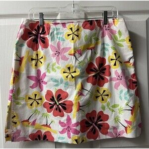 Requirements Mini floral Pencil Skirt Womens Size 14 Tropical Print Classic